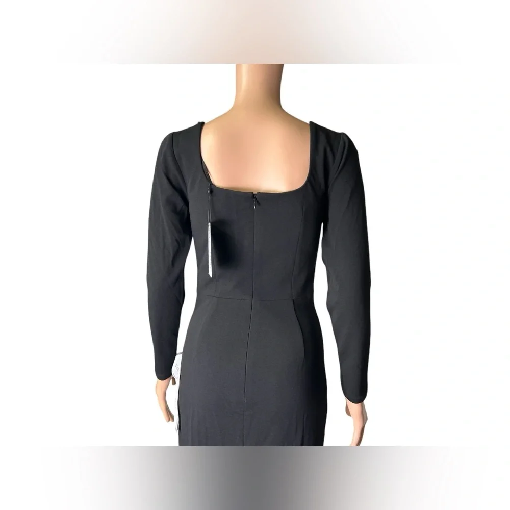 DRESS THE POPULATION womens SONIA black size small long sleeve dress size S NWT - Picture 7 of 13